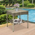Grey Resin Clark Wicker Clark Side Table(KD)