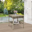 Grey Resin Clark Wicker Clark Side Table(KD)