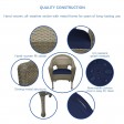 Set of 2 Grey Resin Wicker Clark Single Chair with 2 inch Cushion