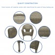 Set of 2 Grey Resin Wicker Clark Single Chair without Cushion