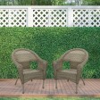 Set of 2 Grey Resin Wicker Clark Single Chair without Cushion