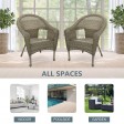 Set of 2 Grey Resin Wicker Clark Single Chair without Cushion