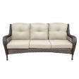 6pc Wicker Seating Set with Ivory Cushions