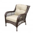 6pc Wicker Seating Set with Ivory Cushions