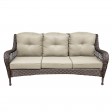 6pc Wicker Seating Set with Tan Cushions
