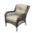 6pc Wicker Seating Set with Tan Cushions