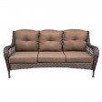 6pc Wicker Seating Set with Brown Cushions