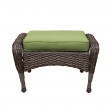 6pc Wicker Seating Set with Sage Green Cushions
