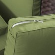 6pc Wicker Seating Set with Sage Green Cushions