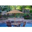 9ft. Wood Market Umbrella - Brown