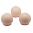 3 Inch Pale Ivory Ball Candles (6pc/Box)