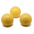 3 Inch Yellow Ball Candles (36pcs/Case) Bulk