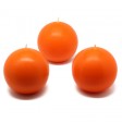 3 Inch Orange Ball Candles (36pcs/Case) Bulk