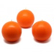 3 Inch Orange Ball Candles (6pc/Box)