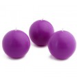 3 Inch Purple Ball Candles (6pc/Box)