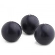 3 Inch Black Ball Candles (6pc/Box)
