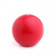 4 Inch Red Ball Candles (12pcs/Case) Bulk