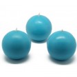 3 Inch Turquoise Ball Candles (36pcs/Case) Bulk