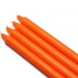 10 Inch Orange Straight Taper Candles (144pcs/Case) Bulk