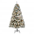 7.5ft. Prelit Frosted Christmas Tree with Meta Stand