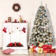 7.5ft. Prelit Frosted Christmas Tree with Meta Stand