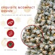 7.5ft. Prelit Frosted Christmas Tree with Meta Stand