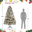 7.5ft. Prelit Frosted Christmas Tree with Meta Stand