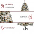7.5ft. Prelit Frosted Christmas Tree with Meta Stand