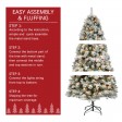 7.5ft. Prelit Frosted Christmas Tree with Meta Stand