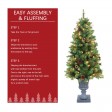 3-Piece 4ft. Christmas Tree and Holiday Wreath Set