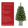 3FT H  FULL HARD NEEDLE ARTIFICIAL PORCH TREE WITH LIHGT