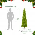 6FT PRE-LIT GREEN FLOCKED TREE W/LED LIGHTS
