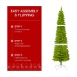 6FT PRE-LIT GREEN FLOCKED TREE W/LED LIGHTS