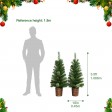 ADRIEL S/2 - 3.5FT  PRE-LIT  GREEN  POT TREE