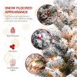 ARAKIEL  S/2-  3.5FT  PRE-LIT FLOCKED POT TREE