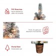 ARAKIEL  S/2-  3.5FT  PRE-LIT FLOCKED POT TREE