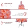 4FT PRE-LIT FLOCKED PINK TREE