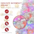 4.5Ft Pre-Lit White Flocked Tree with MgO Pot