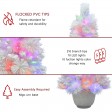 4.5Ft Pre-Lit White Flocked Tree with MgO Pot