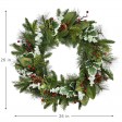 26 inch Christmas Wreath with Red Berries