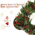 30 inch Christmas Wreath with Red Berries