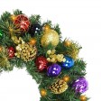30 inch Christmas Wreath with Ornaments and Lights