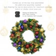 30 inch Christmas Wreath with Ornaments and Lights