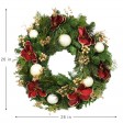 26 inch Christmas Wreath with Ornaments