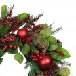 26 inch Eucalyptus Christmas Wreath with Red Berries