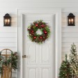 26 inch Eucalyptus Christmas Wreath with Red Berries