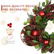 26 inch Eucalyptus Christmas Wreath with Red Berries