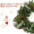26 inch Eucalyptus Christmas Wreath with Pinecones