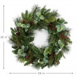 26 inch Eucalyptus Christmas Wreath with Pinecones