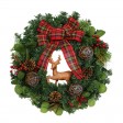 24 inch Christmas Wreath with Deer